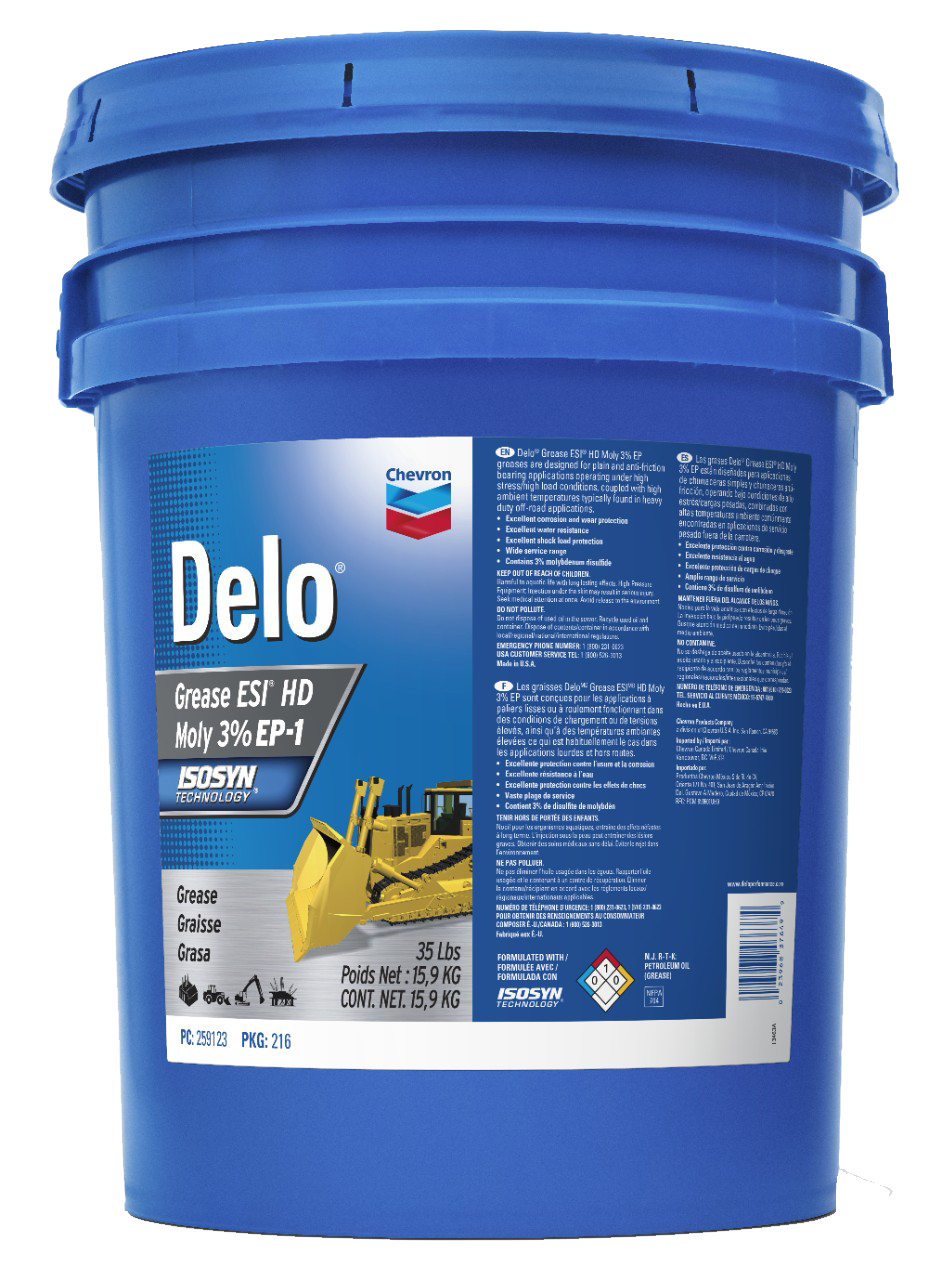 Delo Grease ESI HD Moly 3 EP 1,2 Chevron Lubricants (US)